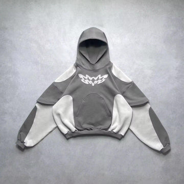 American Y2K Retro Contrast Street Hoodie